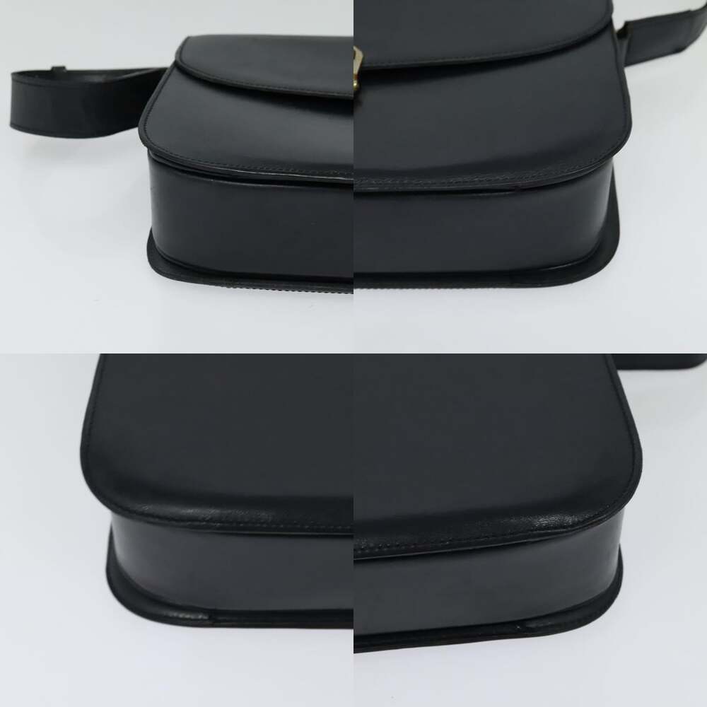 CELINE Shoulder Bag Leather Navy Gold - Picture 10 of 13